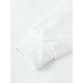 Mens Cartoon Panda Cat Print Crew Neck Pullover Sweatshirts